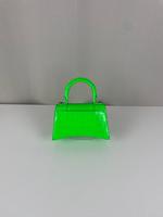 Sac Balenciaga Hourglass cuir embossé vert néon - Photo 4