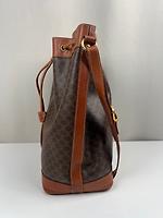 Sac seau Céline toile Macadam marron - Photo 4