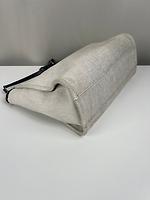 Sac cabas Chanel Deauville en toile gris / beige - Photo 9