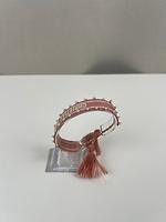 Bracelet Dior en tissu rose avec perles - Photo 3