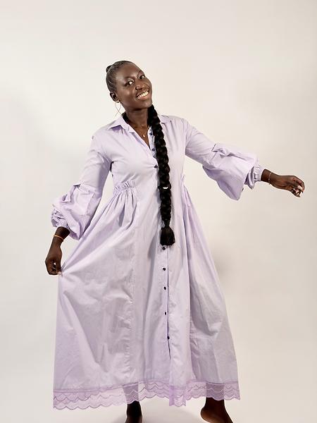 Robe mauve claire 3/4
