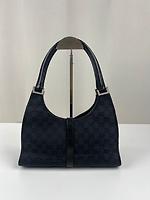 Sac porté épaule Gucci Jackie toile GG noire vintage - Photo 3