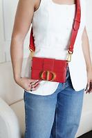 Dior Montaigne petit modèle cuir rouge - Photo 2