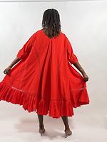 Robe évasée en coton - Photo 4