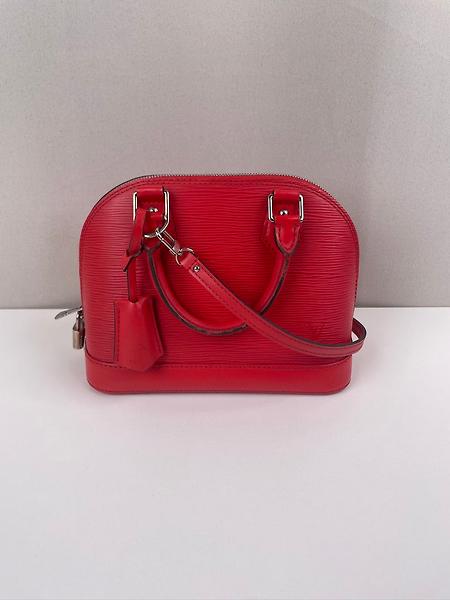 Sac Louis Vuitton Alma BB cuir épi rouge