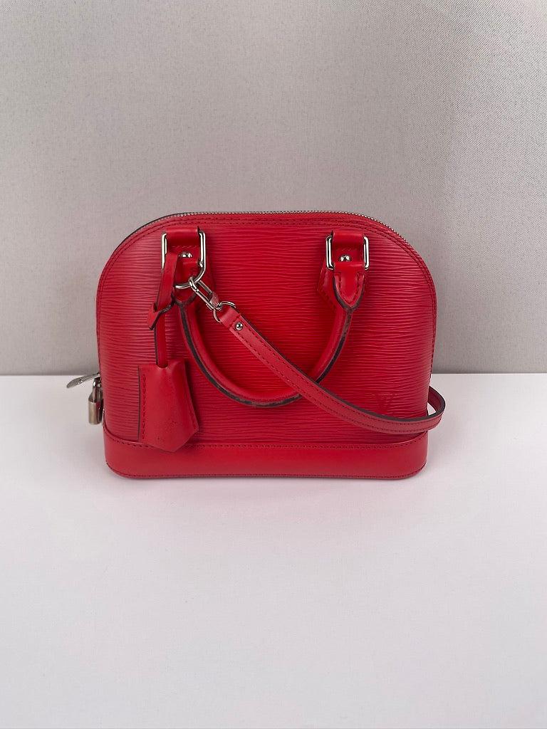 Sac Louis Vuitton Alma BB cuir épi rouge