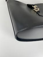 Sac Gucci Seau Origami en cuir noir - Photo 9