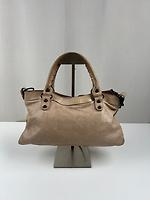Sac à main Balenciaga City en cuir beige - Photo 4