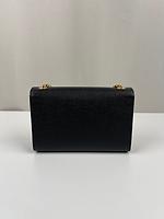 Sac bandoulière Saint Laurent Kate small cuir grainé grain de poudre noir - Photo 4