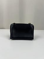 Sac bandoulière pochette Céline chaîne Triomphe cuir noir - Photo 5