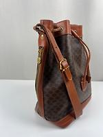 Sac seau Céline toile Macadam marron - Photo 8