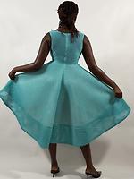 Blue perforated dress - Photo 3