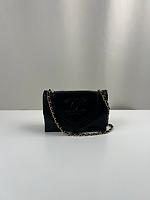 Chanel WOC en cuir noir vintage - Photo 1