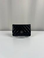 Sac bandoulière Chanel WOC en cuir verni noir - Photo 4