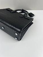 Sac de Jour Saint Laurent noir nano cuir croco embossé - Photo 8