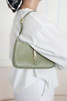 Sac à main Saint Laurent 5 à 7 cuir vert - Photo 2
