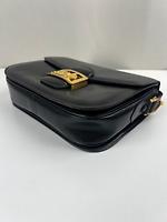 Sac Céline triomphe calèche en cuir noir vintage - Photo 7