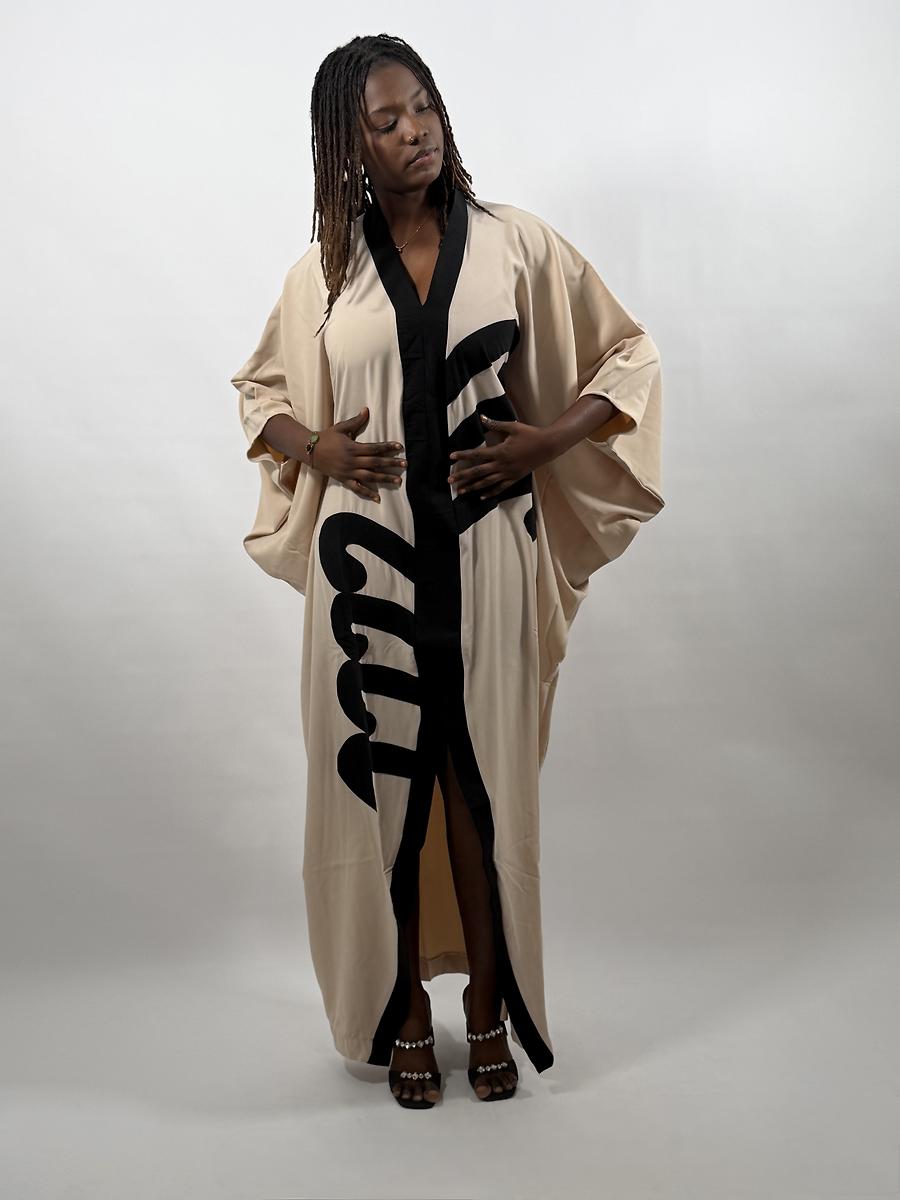 Tunique beige noire