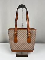 Sac seau Céline en toile macadam beige - Photo 3