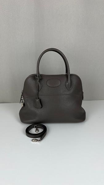 Sac Hermès Bolide 31 Gris bijouterie argenté palladium