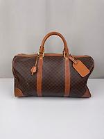 Sac de voyage Céline Boston 45 en toile macadam marron - Photo 2