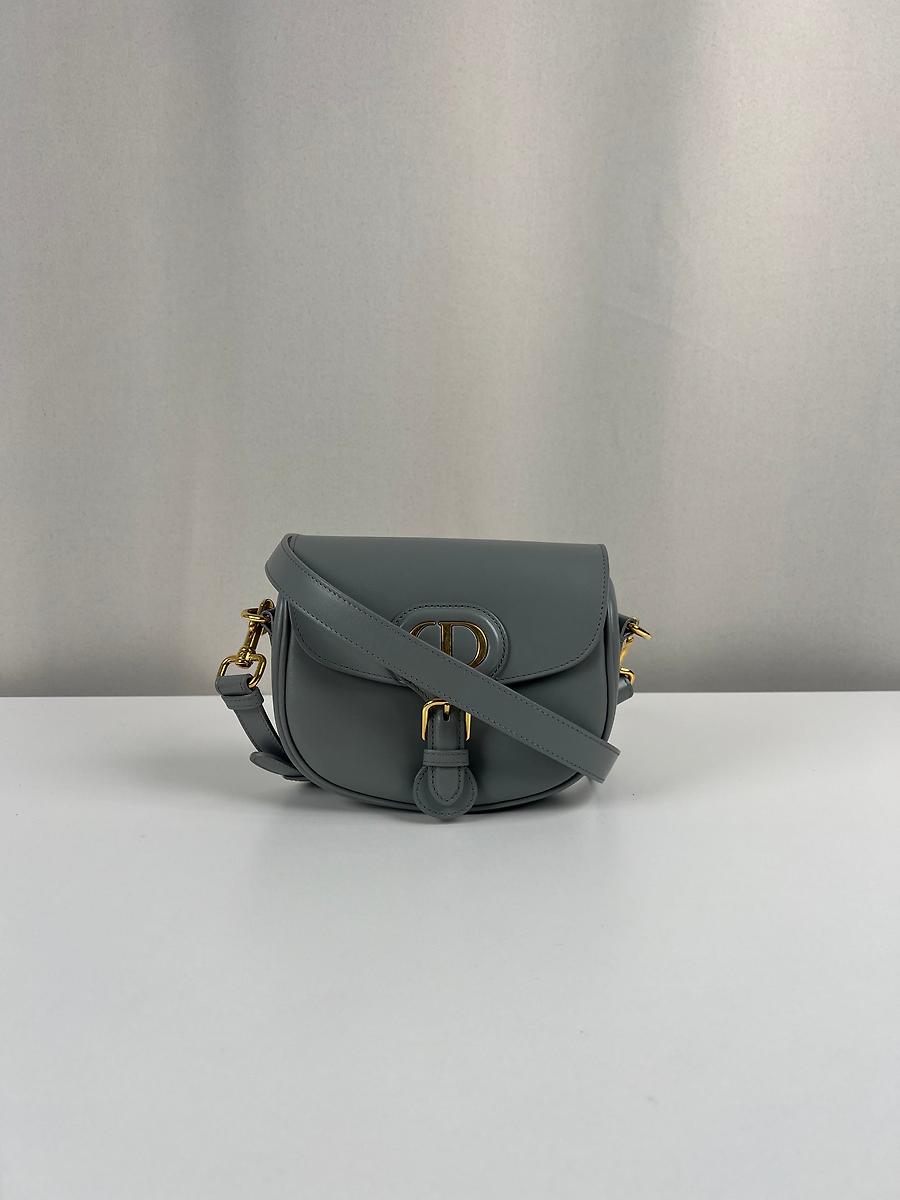 Sac bandoulière Dior Bobby small cuir gris