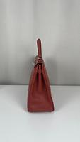 Sac Hermès Kelly 35 cuir Epsom couleur Brique bijouterie argent - Photo 8