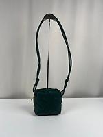 Petit sac bandoulière Bottega Veneta Cassette Pouch en cuir vert foncé - Photo 4
