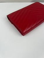 Sac bandoulière Saint Laurent Cassandre en cuir grainé rouge - Photo 8
