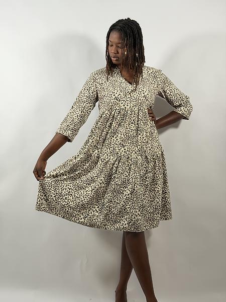 Robe à motif léopard 