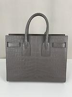 Sac de Jour small en cuir embossé gris Saint Laurent - Photo 5