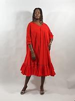 Robe évasée en coton - Photo 3