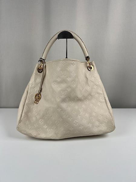 Sac porté épaule Louis Vuitton Artsy en cuir Empreinte blanc