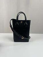 Sac cabas vertical Gucci en cuir noir - Photo 1