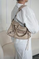 Sac à main Balenciaga City en cuir beige - Photo 3