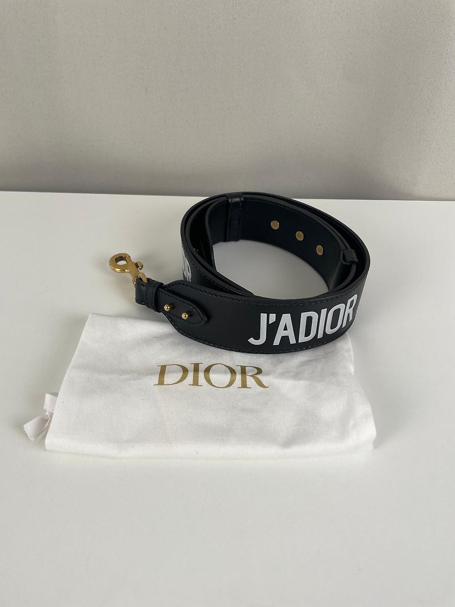 Bandoulière Dior en cuir noir et blanc