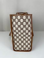 Sac cabas Céline tissu et cuir - Photo 8