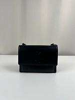 Sac bandoulière Saint Laurent Sunset en cuir noir bijouterie noir - Photo 4