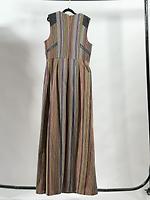 Tunic in woven loincloth and leather - Photo 2