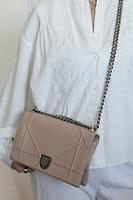 Sac bandoulière Dior Diorama en cuir rose - Photo 2