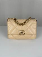 Sac Chanel 19 beige bijouterie dorée - Photo 5