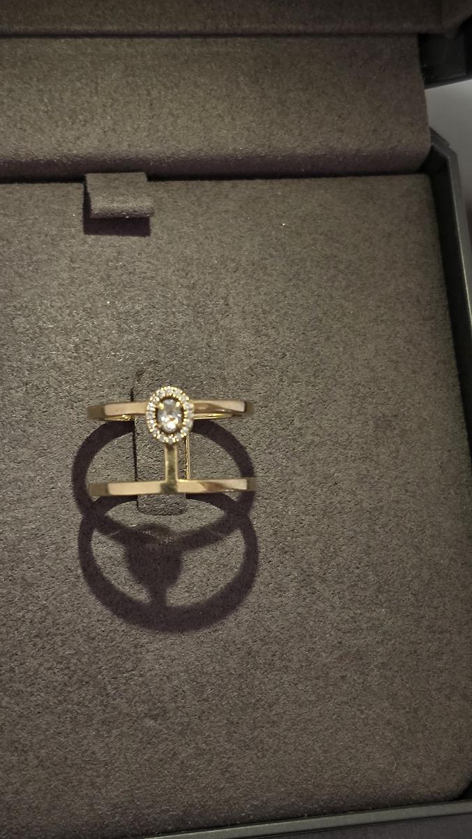 Messika Glam'Azone 2R ring in yellow gold and diamonds (certificate + box)