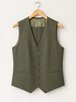 Costume homme — Vert olive  Élégance sobre, coupe classique. Veste 1 bouton • Poches à rabat • Finition soignée - Photo 2