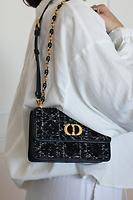 Sac bandoulière Dior Montaigne tweed - Photo 2