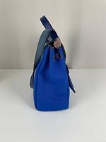 Herbag 31 Hermès en cuir et toile tissu bleu - Photo 7