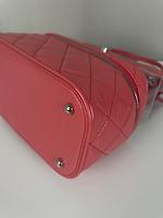 Sac Chanel Vanity Flap en cuir rose cuir et PVC pièce rare - Photo 10