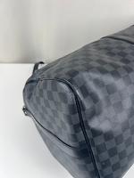 Sac de voyage Louis Vuitton Keepall 55 Damier Graphite avec bandoulière - Photo 9