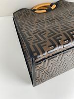 Fendi cabas FF Runaway grand brun et noir - Photo 8