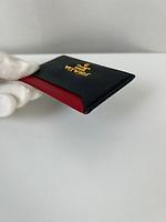 Porte-cartes Prada en cuir noir et rouge - Photo 7