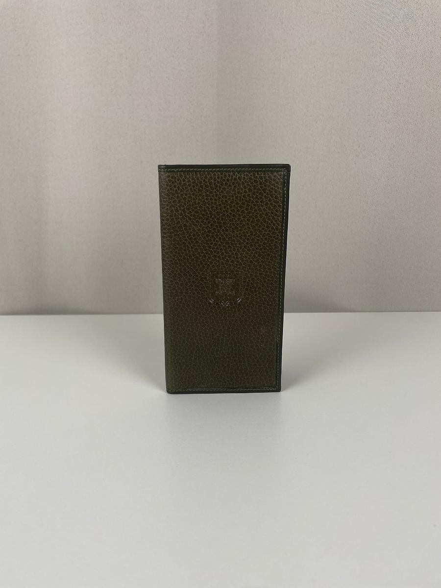 Portefeuille long Céline en cuir kaki